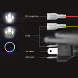 7 Inch Car Colorful Round Angel Eye Headlight