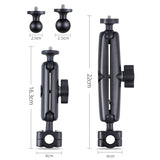 Universal Car Seat Mount for Action Cameras - 25mm Ballhead with Tripod Adapter - Rear View