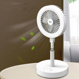 Multi-function Rechargeable Fan Lamp with Telescopic Bracket - Front View