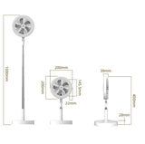 Multi-function Rechargeable Fan Lamp with Telescopic Bracket - 45-Degree Angle