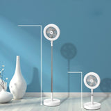 Multi-function Rechargeable Fan Lamp with Telescopic Bracket - Rear View