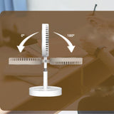 Multi-function Rechargeable Fan Lamp with Telescopic Bracket - Close-Up Angle
