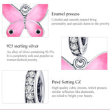 925 Sterling Silver Butterfly Pendant For Diy Bracelets & Necklaces - Rear View