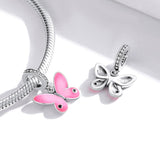 925 Sterling Silver Butterfly Pendant For Diy Bracelets & Necklaces - Close-Up Angle