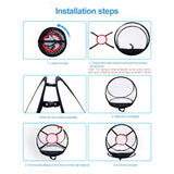 Foldable Golf Practice Net - 54x65cm - Cutting Rod Design - Close-Up Angle