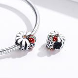 925 Sterling Silver Ladybug Beads For Diy Bracelets & Necklaces - Close-Up Angle