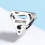 925 Sterling Silver Hollow Beads For Diy Bracelets Perfect Mother'S Day Gift - Side View