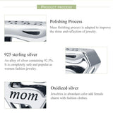 925 Sterling Silver Hollow Beads For Diy Bracelets Perfect Mother'S Day Gift - 45-Degree Angle