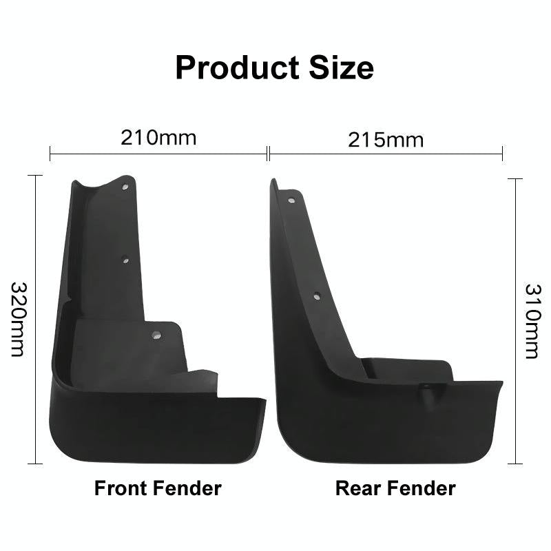 For Mitsubishi Outlander 2021 4Pcs / Set Car Auto Soft Plastic Splash Flaps Fender Guard