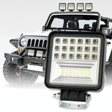 2 Pcs 4 Inch 20W Spot / Flood Light White Light Square - Shaped Waterproof Car Suv Work Lights Spotlight Led Bulbs Dc 9 - 30V - Top-Down View