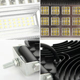 2 Pcs 4 Inch 20W Spot / Flood Light White Light Square - Shaped Waterproof Car Suv Work Lights Spotlight Led Bulbs Dc 9 - 30V - Rear View