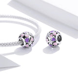 925 Sterling Silver Flower Heart Beads For Diy Bracelets & Necklaces - Top-Down View