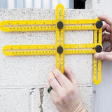 Handy Four-sided Angle Measuring Ruler for Diy Projects - Front View