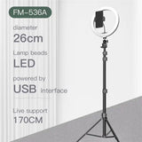 10 Inch Ring Light Set for Live Streaming and Beauty Stand - 45-Degree Angle