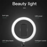 10 Inch Ring Light Set for Live Streaming and Beauty Stand - Rear View