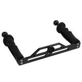 Aluminum Dual Handle Tray for Underwater Cameras - Top-Down View