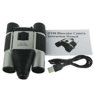 5-in-1 Binocular Camera with Video Digital Pc Cam and Tf Card Reader - 10x25mm 101m / 1000m Field of View - Compact Size