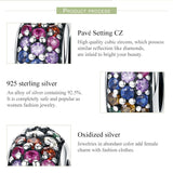 925 Sterling Silver Rainbow Diamond Bead Pendant For Diy Bracelets And Necklaces - Extra Image