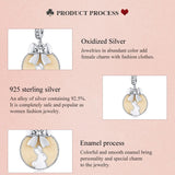 925 Sterling Silver Bunny Pendant For Bracelet Or Necklace - 45-Degree Angle