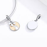 925 Sterling Silver Bunny Pendant For Bracelet Or Necklace - Rear View