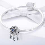 925 Sterling Silver Hollow Bead Bracelet Accessories - Close-Up Angle