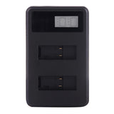 Lcd Screen Dual Batteries Charger for Gopro Hero5 with Displayed Capacity - Side View