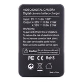 Lcd Screen Dual Batteries Charger for Gopro Hero5 with Displayed Capacity - Top-Down View