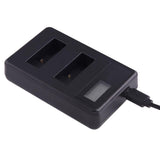 Lcd Screen Dual Batteries Charger for Gopro Hero5 with Displayed Capacity - 45-Degree Angle