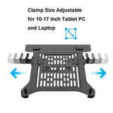 Universal Laptop Mount for Vesa 100x100mm - Fits 10-17 Inch Notebooks - Front View