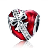 925 Sterling Silver Diy Love Beads For Valentine'S Bracelet - Front View