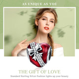 925 Sterling Silver Diy Love Beads For Valentine'S Bracelet - Top-Down View