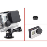 Sport Camera Lens Cap and Housing Cover Set - Top-Down View