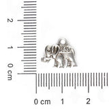 24 Antique Elephant Charms For Diy Crafts - Top-Down View