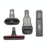 4-in-1 Round Stiff Bed & Connector Brush Kit for Dyson Vacuum - Front View