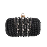 Rhinestone Evening Bag With Chain Strap - Side View
