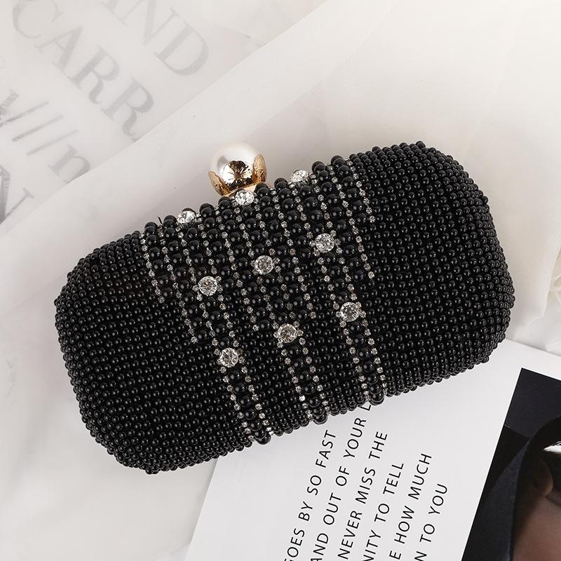 Rhinestone Evening Bag With Chain Strap