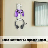 Acrylic Wall Mount for Game Controller and Headphones - Close-Up Angle