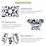 925 Sterling Silver Diy Bracelet Beads Heart Pattern - Top-Down View
