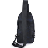 Men Oxford Cloth Chest Bag Graffiti Blue Ideal For Sports And Travel - Front View