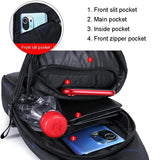 Men Oxford Cloth Chest Bag Graffiti Blue Ideal For Sports And Travel - Extra Image