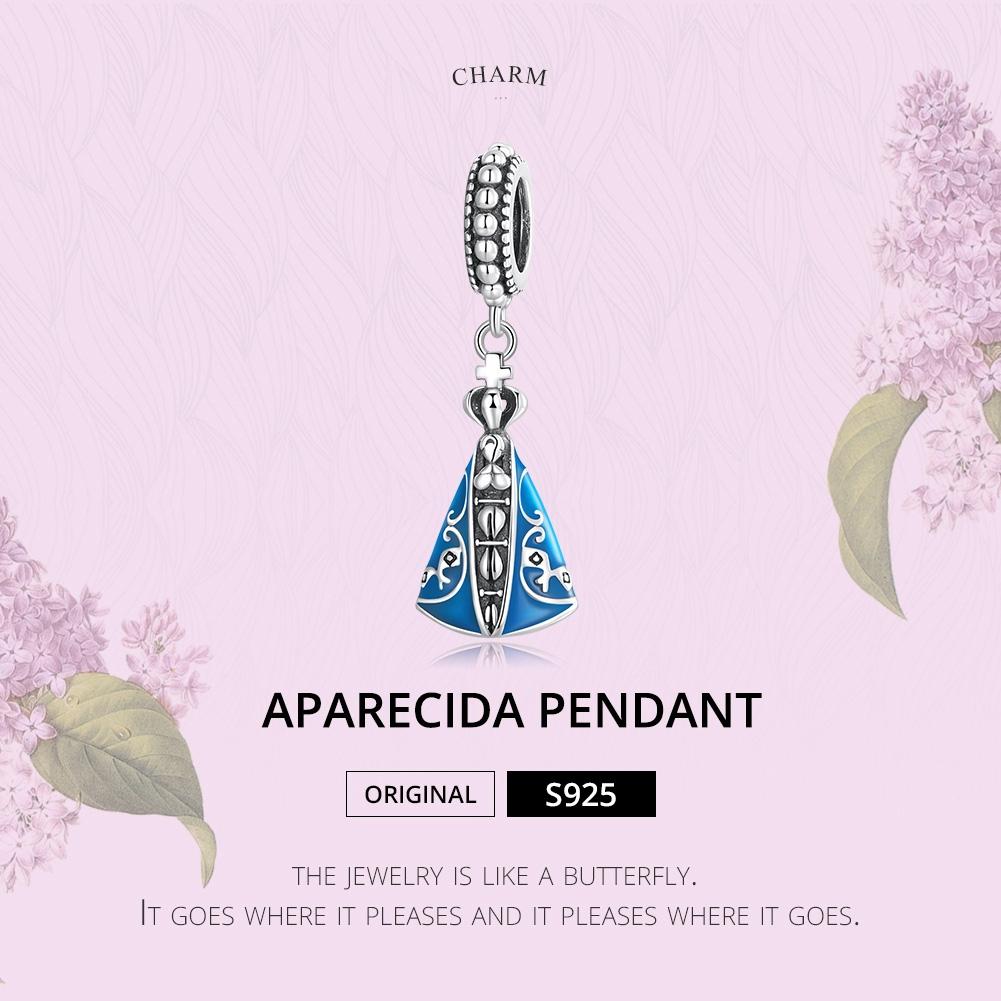 925 Sterling Silver Virgin Pendant For Diy Bracelets & Necklaces