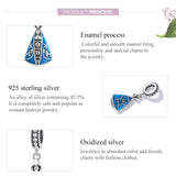 925 Sterling Silver Virgin Pendant For Diy Bracelets & Necklaces - 45-Degree Angle