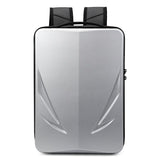 Men Gaming Backpack - Double-layer Hard Shell - Silver - Side View