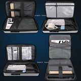 Men Gaming Backpack - Double-layer Hard Shell - Silver - Close-Up Angle