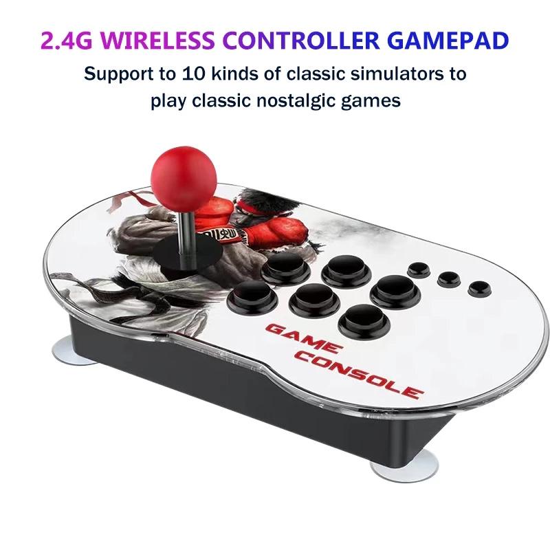 Wireless Handle 4K Tv Console With 10000 Games & Joystick