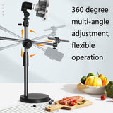 Portable Live Support Photography Light - 700w Mushroom Lamp & Stand - Top-Down View