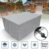 Waterproof Outdoor Table and Chair Cover - 123x61x72cm - Rear View