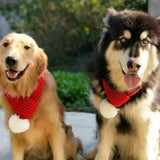Pet Christmas Wool Scarf For Medium & Large Dog Saliva Towel - Side View