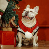 Pet Christmas Wool Scarf For Medium & Large Dog Saliva Towel - 45-Degree Angle