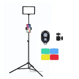 6 Three-colour Photography Flat-panel Fill Light with Bluetooth Remote and 0.5m Bracket - Front View
